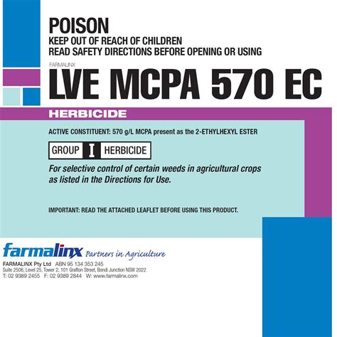 lve mcpa 570 herbicide label.